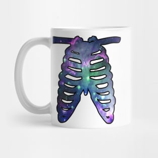 Cosmic Galaxy Ribcage Halloween Costume Tee Mug